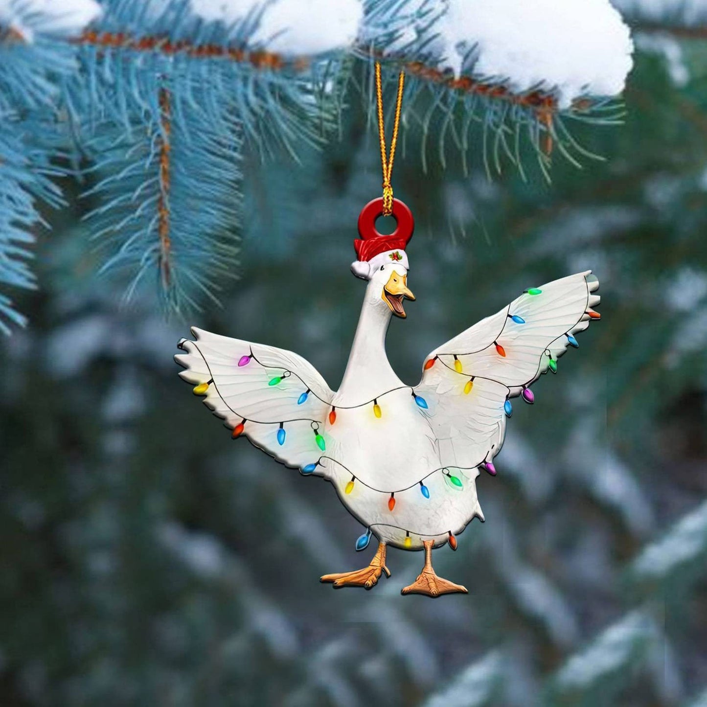 Christmas Tree Animal Pendant Milk Cow Sheep Cat Swan Home Decoration