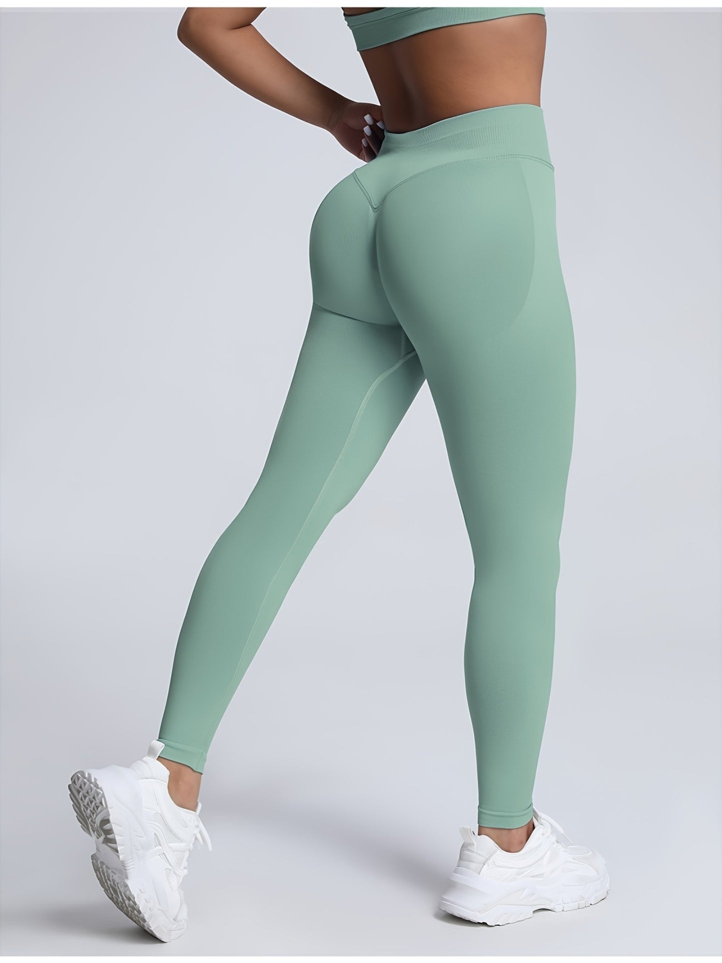 Seamless Women Soft Hue Hidden Scrunch Butt Workout Leggings For Women