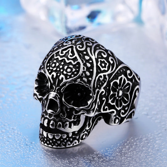 Hip Hop Skull Trendy Men's Personality Ring Punk