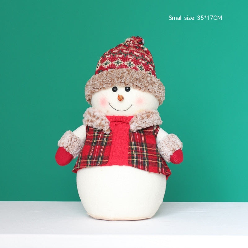Christmas Red Fabric Retractable Long Legs