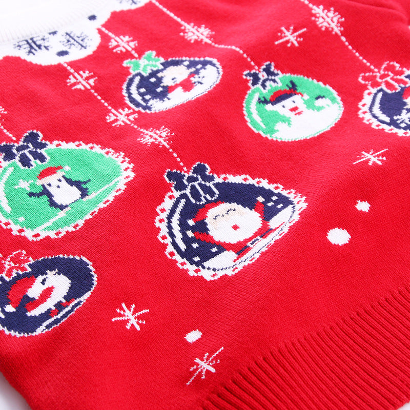 Knitted Sweater Christmas Tree Double Layer Warm Children's Clothing