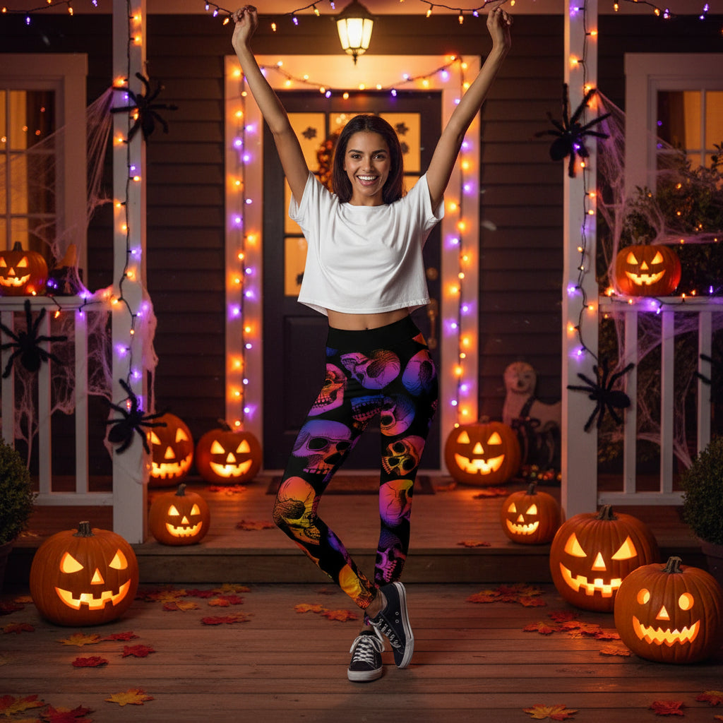 Women's Fashion Halloween High Waist Elastic Yoga Sports Leggings