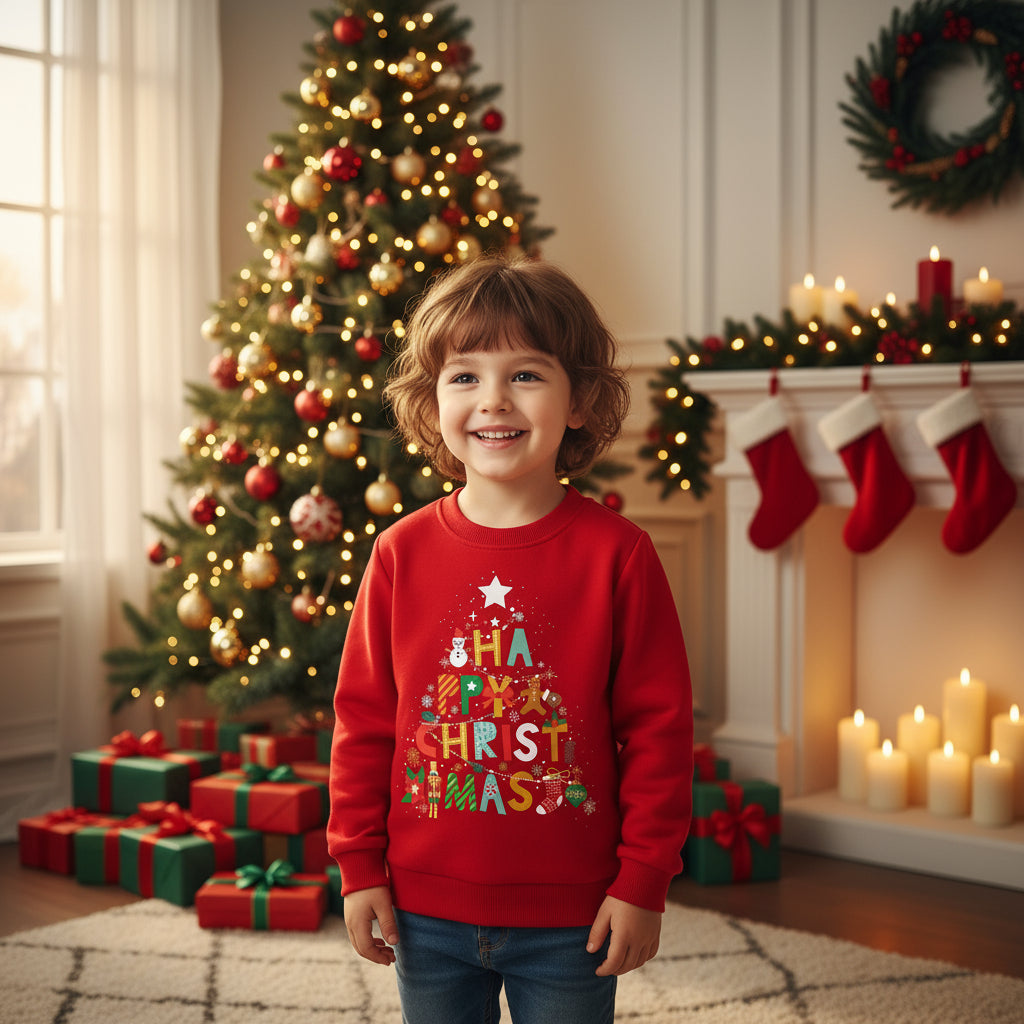 Christmas Casual Children Sweater Holiday Clothing