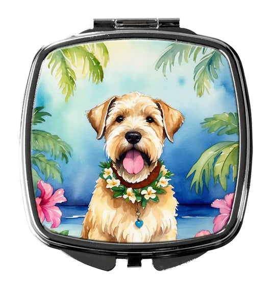 Wheaten Terrier Luau Compact Mirror