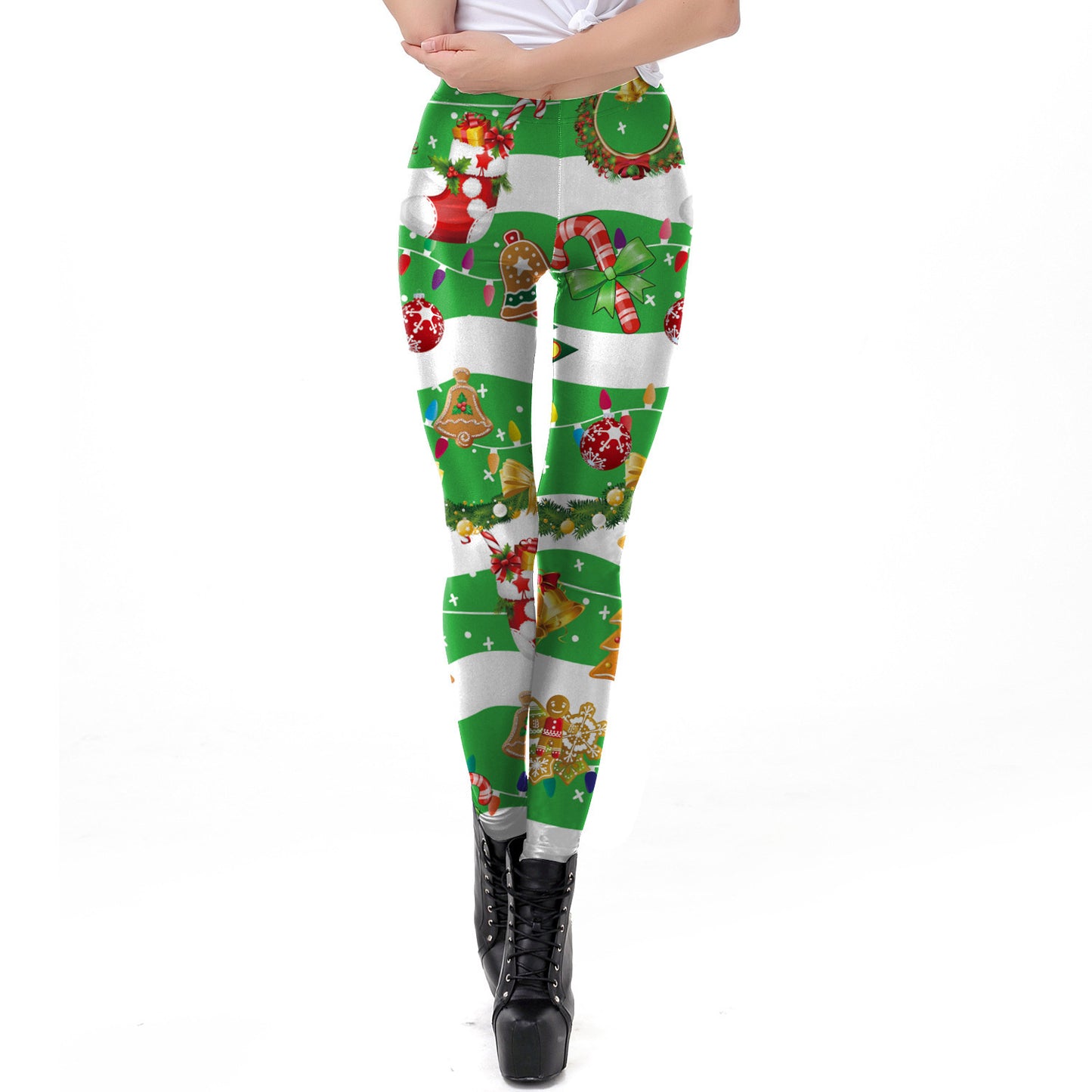 Christmas digital print tight leggings
