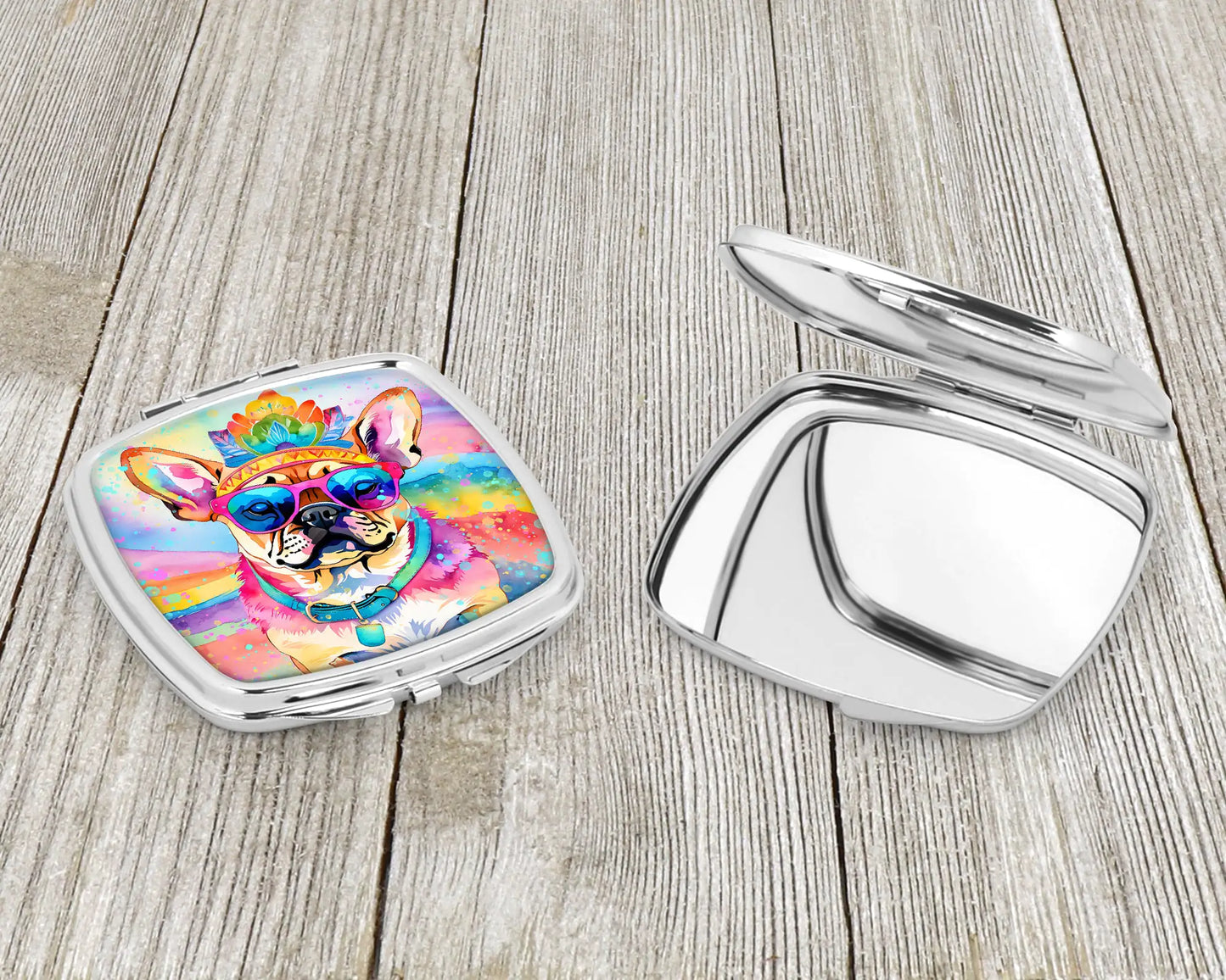 Pug Hippie Dawg Compact Mirror