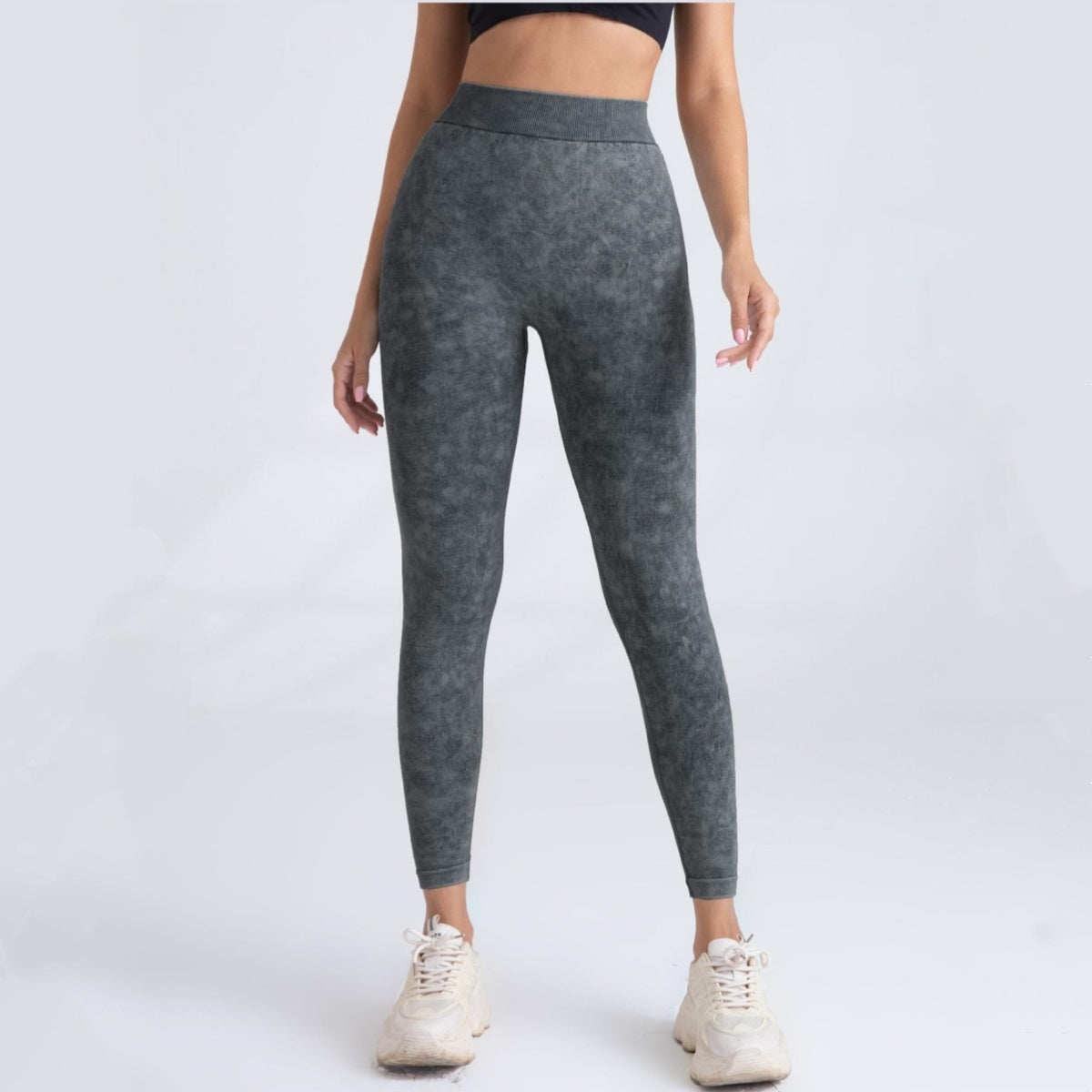 V-Back Scrunch Butt Workout Leggings, Women Seamless Gym High Waist Active Yoga Pants