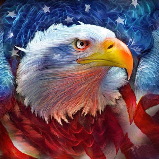 American Eagle Mosaic Crystal 5D Cross Square Drill DIY Decoration Paintings