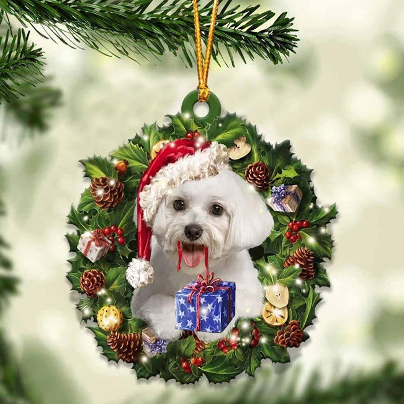 Christmas Acrylic Colorful Animal Car Pendant