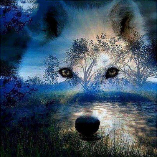 Wolf Full Cross Stitch Diamond Painting