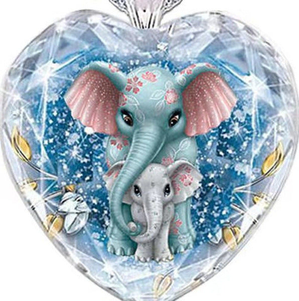 Fashion Crystal Pendant Elephant Necklace