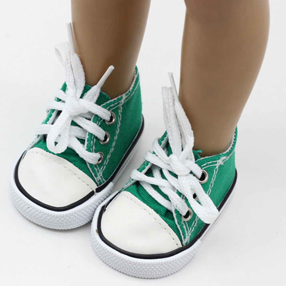 Shaf Doll Canvas Shoes American Doll Fashion Sneakers 18-inch Doll Strap Shoes