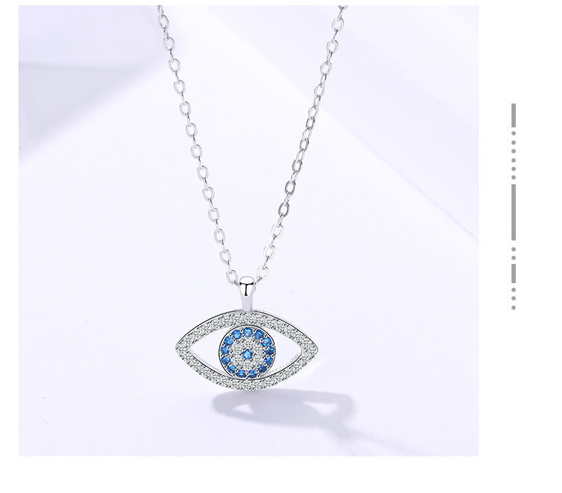 s925 Sterling Silver Jewelry Atmospheric Demon Eye Necklace Eye Pendant