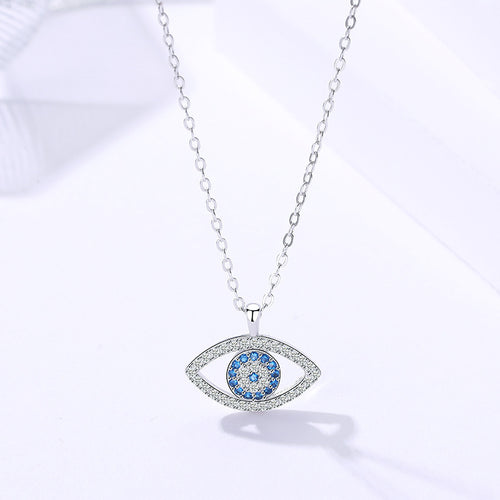 s925 Sterling Silver Jewelry Atmospheric Demon Eye Necklace Eye Pendant