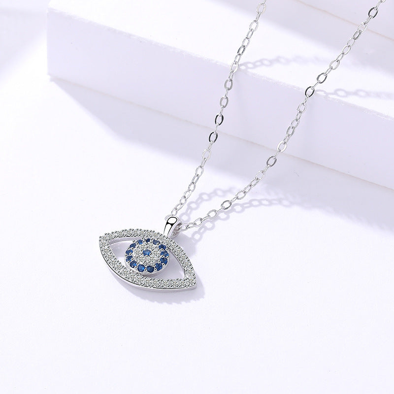 s925 Sterling Silver Jewelry Atmospheric Demon Eye Necklace Eye Pendant