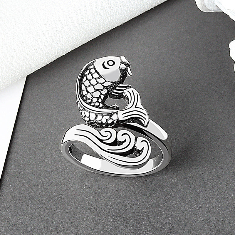 Accessories Creative Opening Knitting  Ring, Personality Crochet With Thread Ring Yarn