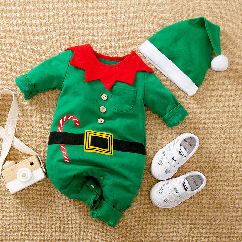 Autumn And Winter Long Sleeves Newborn Baby Jumpsuit