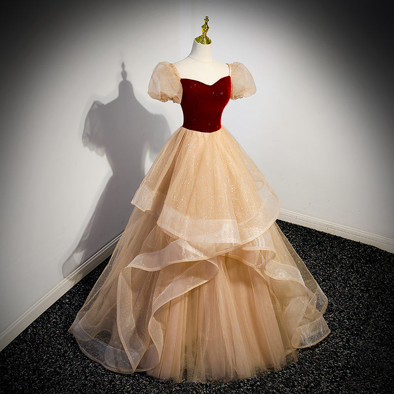 Red Wedding Dress French Princess Pettiskirt Gown