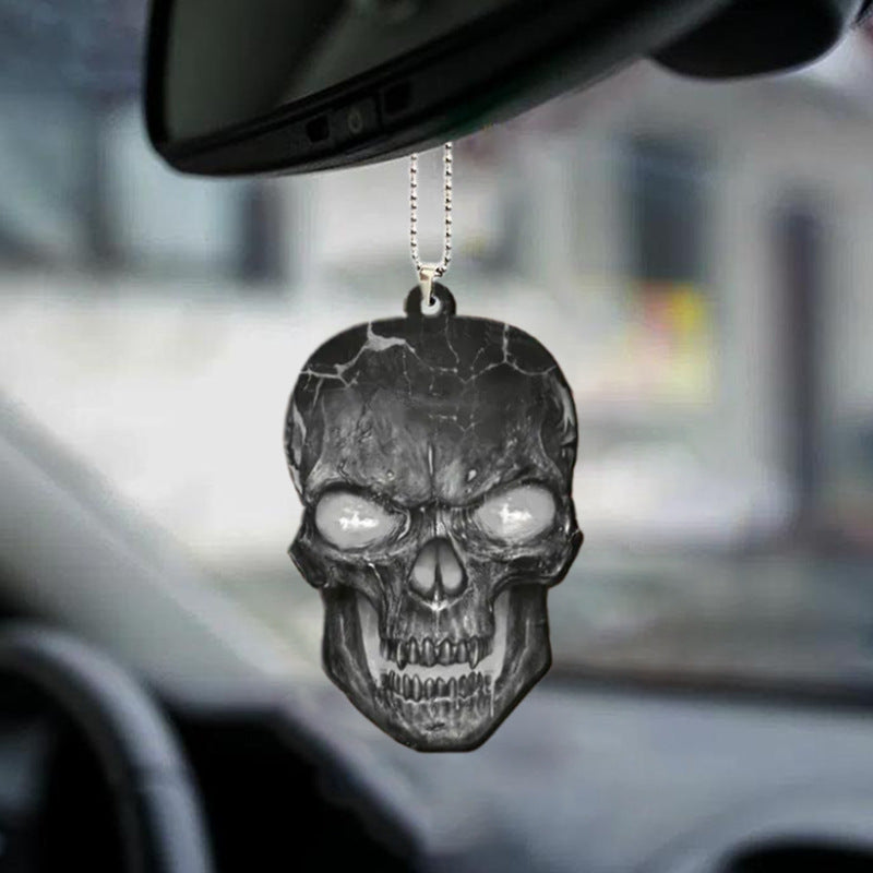 Halloween Skull Car Pendant Acrylic Flat Ornament