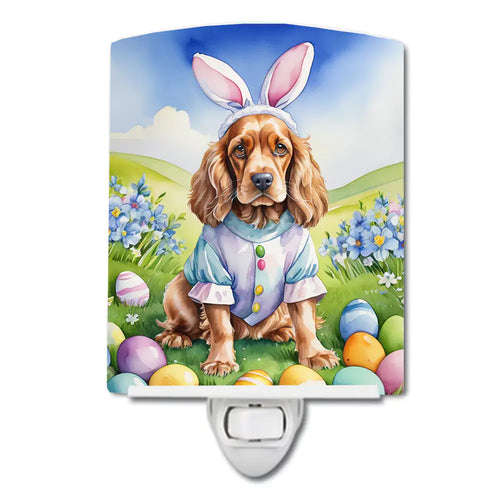Cocker Spaniel Easter Egg Hunt Ceramic Night Light
