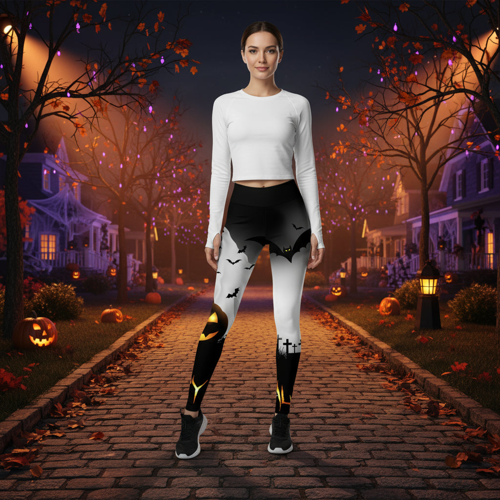 Women's Fashion Halloween High Waist Elastic Yoga Sports Leggings