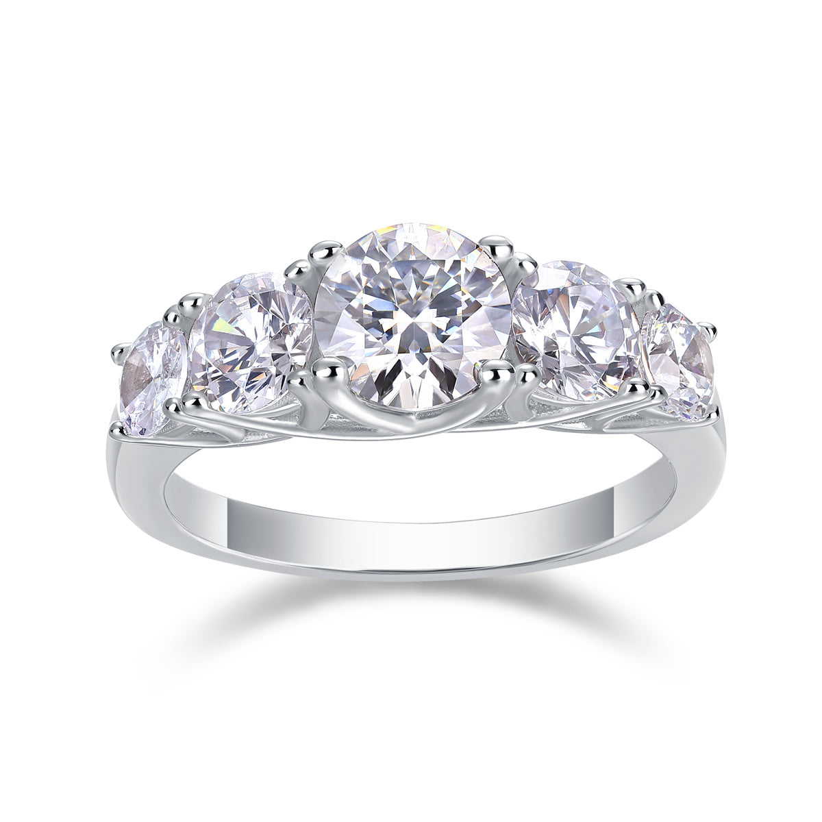 Luxury Fashion Diamond Rings Lots Of Moissanite Silver Rings