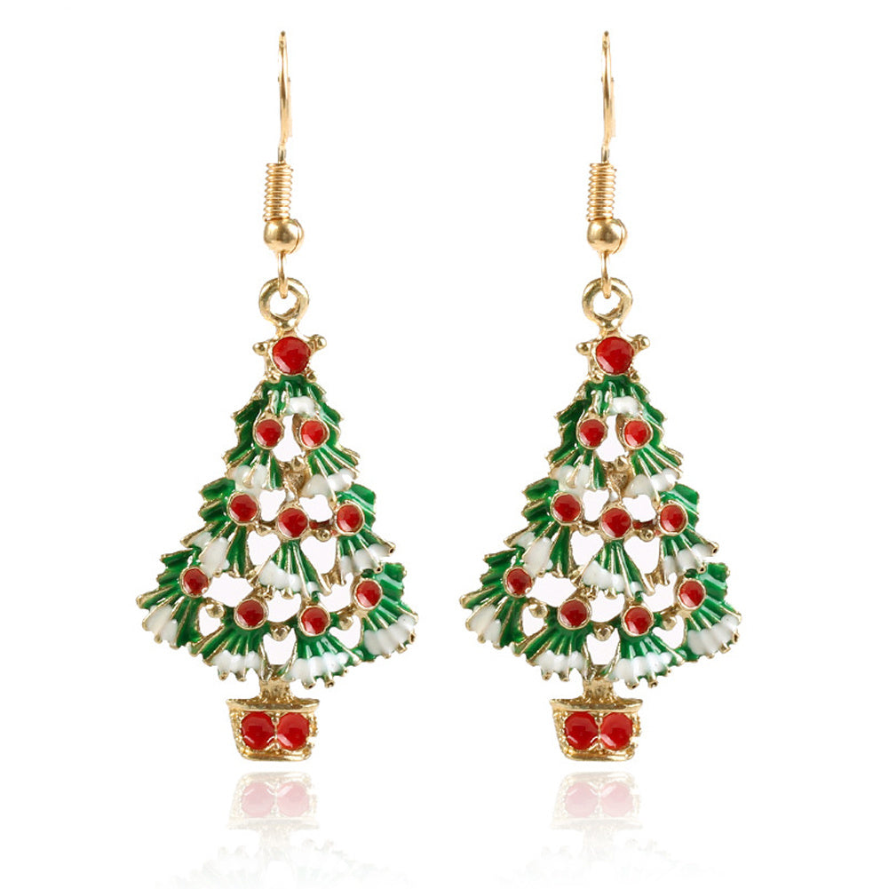 Christmas Color Oil Drop Earrings