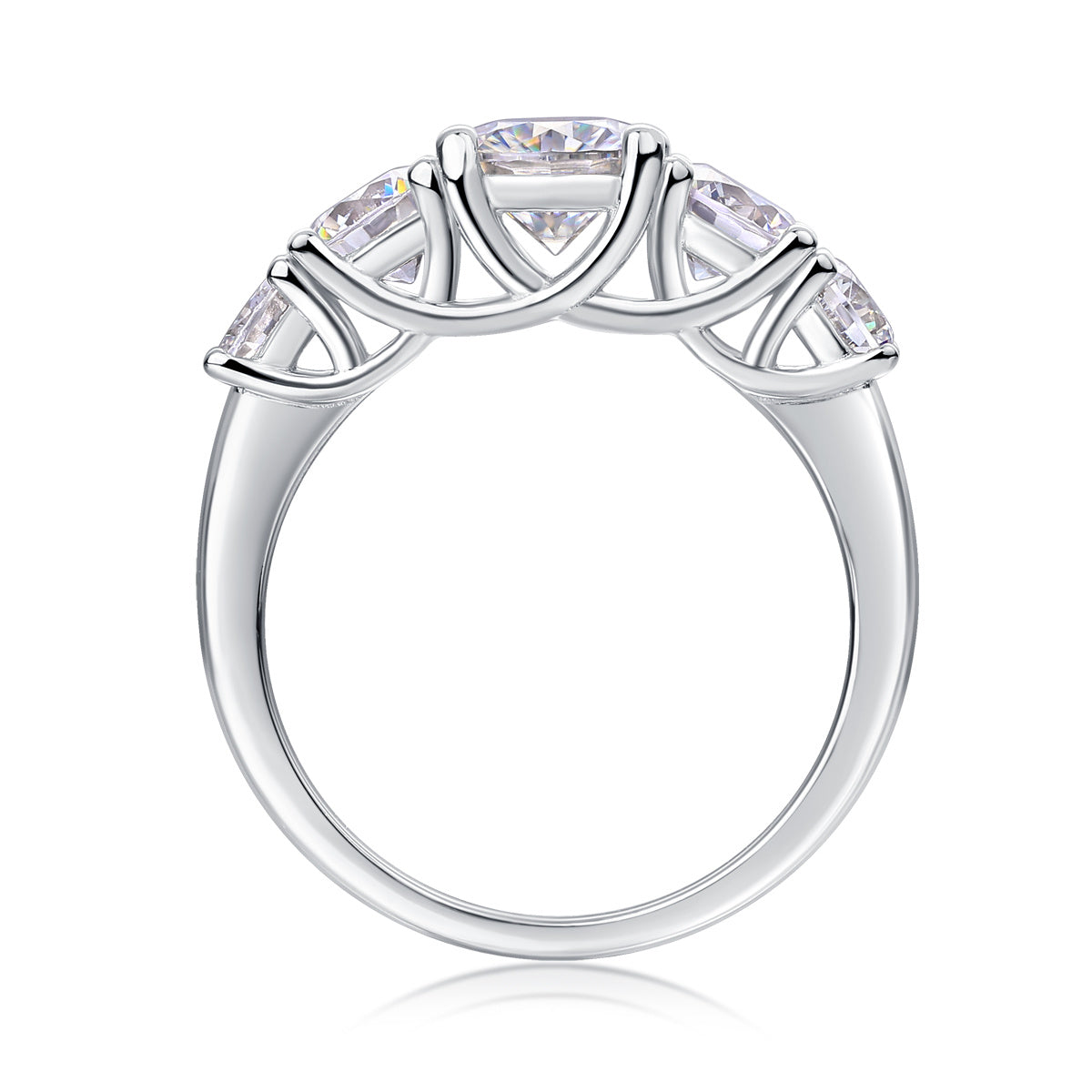 Luxury Fashion Diamond Rings Lots Of Moissanite Silver Rings