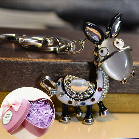Ladies Small Cute Little Donkey Keychain