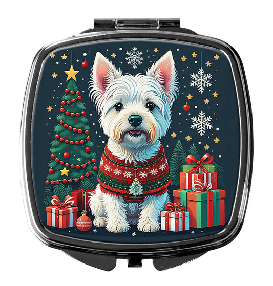 Westie Christmas Compact Mirror