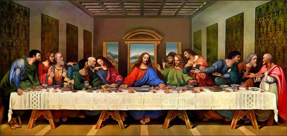 5D DIY The Last Supper Crystal Diamond Painting Jesus Cross