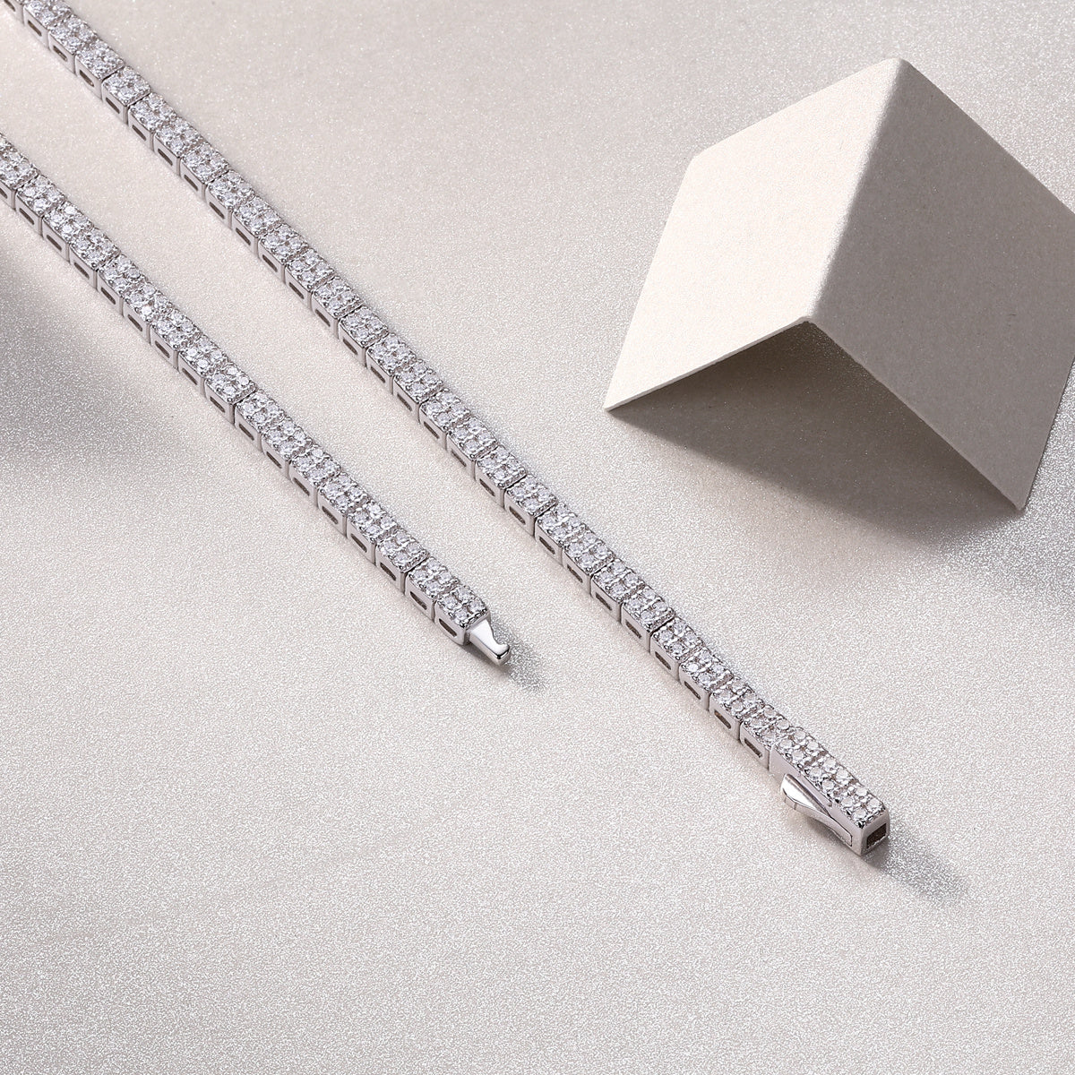 Winter Lake Luxury Fashion Set Mosan Diamond S925 Silver Necklace Rivaling Natural Diamonds