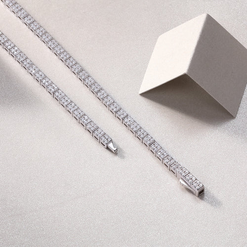 Winter Lake Luxury Fashion Set Mosan Diamond S925 Silver Necklace Rivaling Natural Diamonds