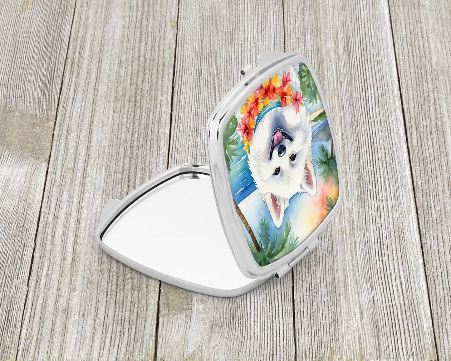 American Eskimo Luau Compact Mirror