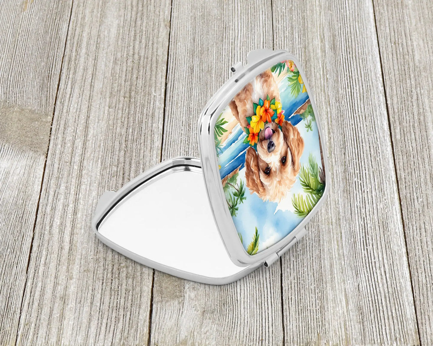 Cockapoo Luau Compact Mirror
