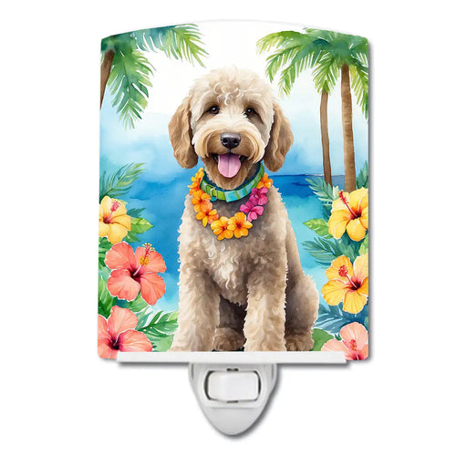 Labradoodle Luau Ceramic Night Light