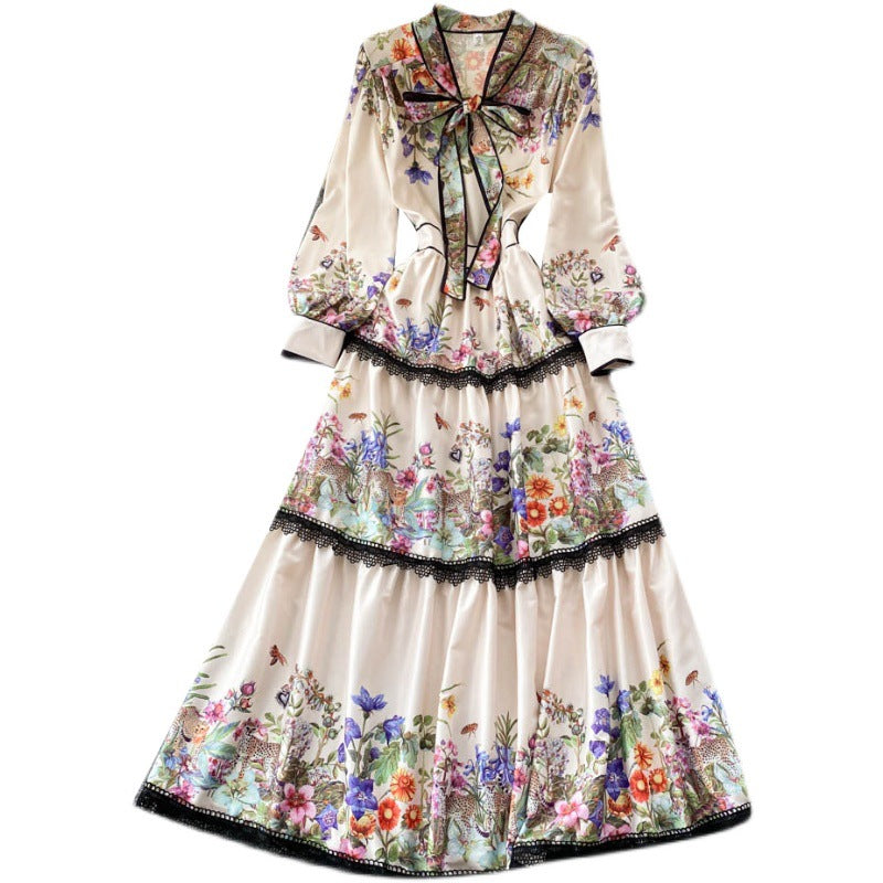 Royal Floral High-end Dress