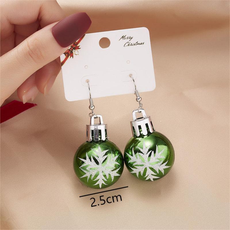 Christmas Color Oil Drop Earrings