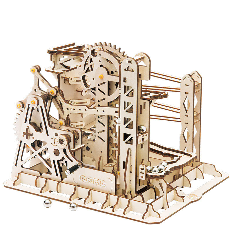 Wooden toy 3D hand-inserted puzzle gift mechanical transmission model