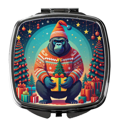 Gorilla Christmas Compact Mirror