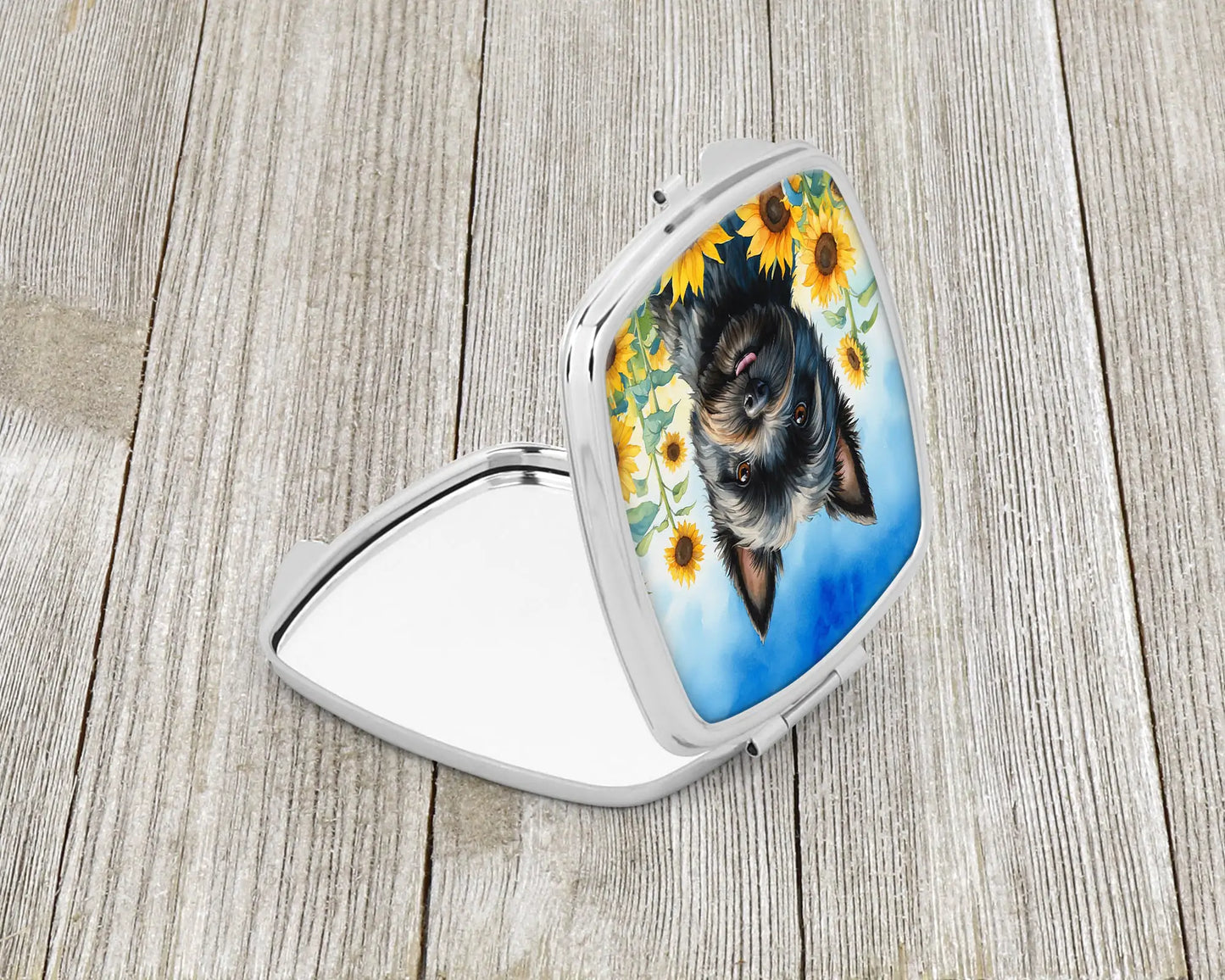 Cairn Terrier in Sunflowers Compact Mirror