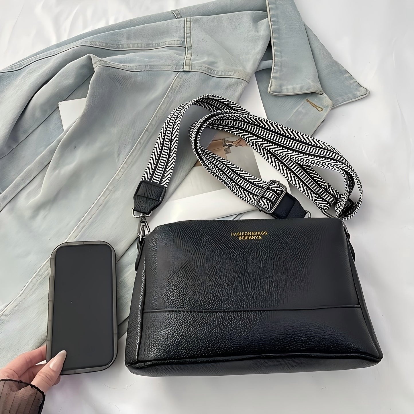 Fashionable Multi-functional PU Crossbody Casual Shoulder Bag For Daily Commuting