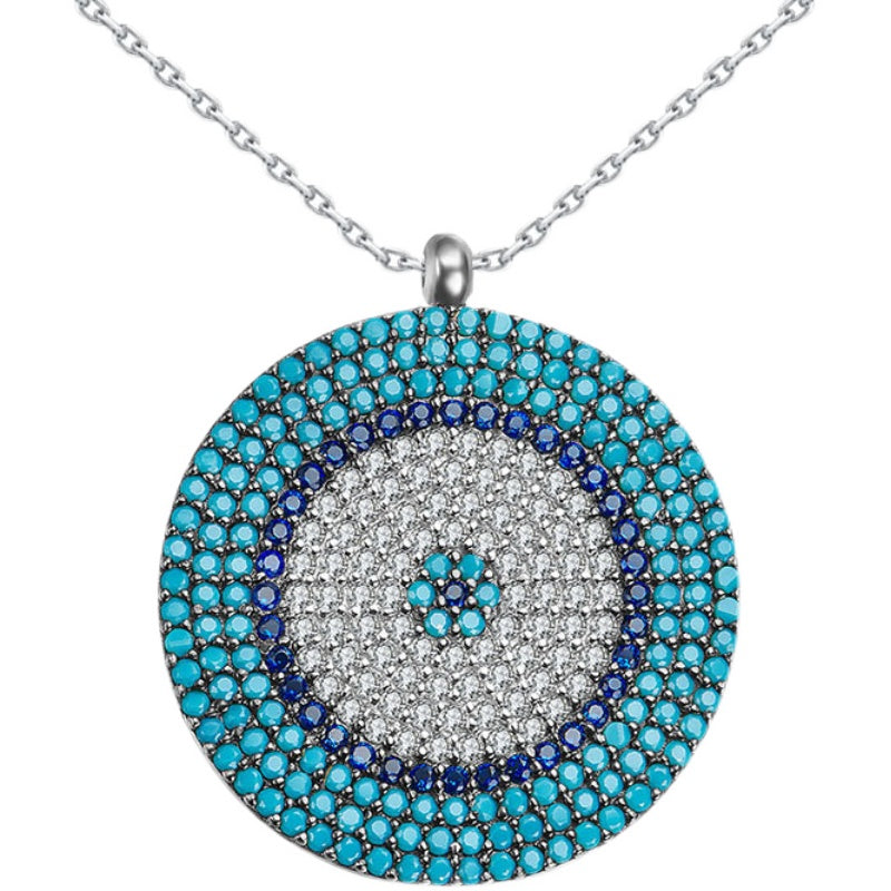 Turquoise Women's Sterling Silver Sweater Chain