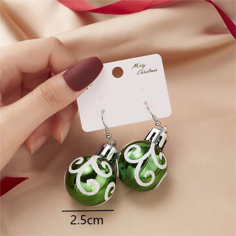 Christmas Color Oil Drop Earrings