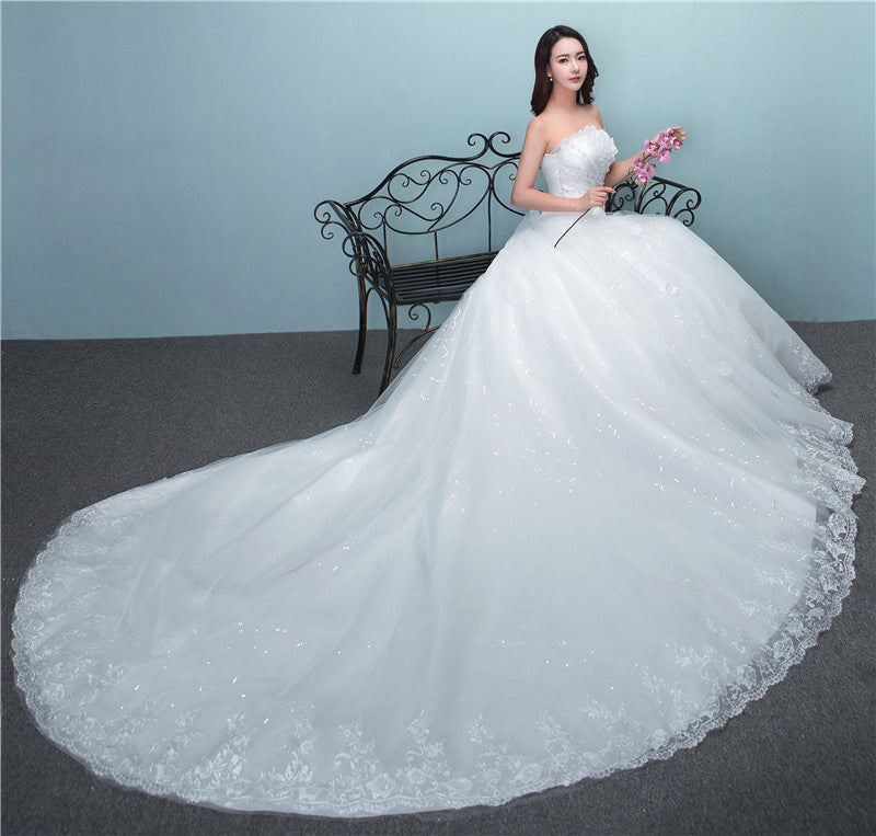 Bride New Large Tail Size Wedding Dress