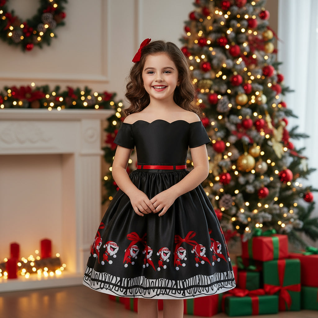 Girls print princess dress
