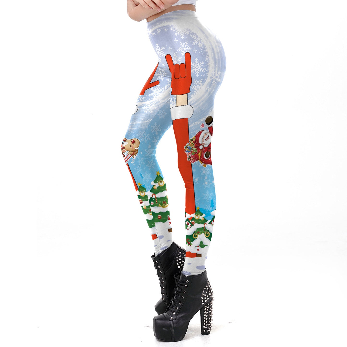 Christmas digital print tight leggings