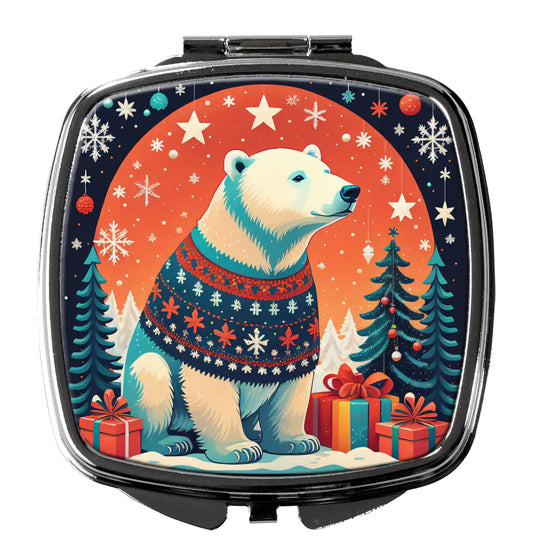 Polar Bear Christmas Compact Mirror