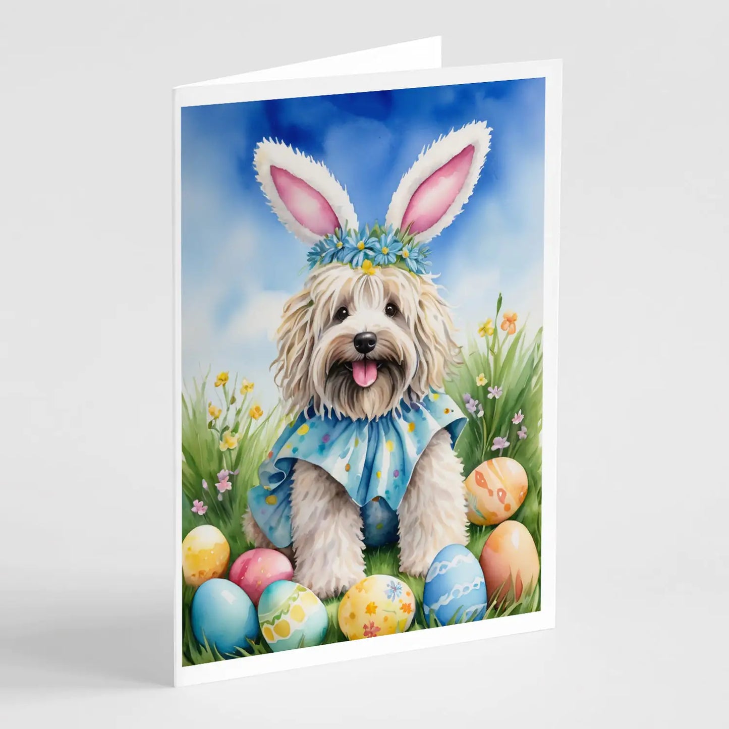 Puli Easter Egg Hunt Greeting Cards Pack of 8