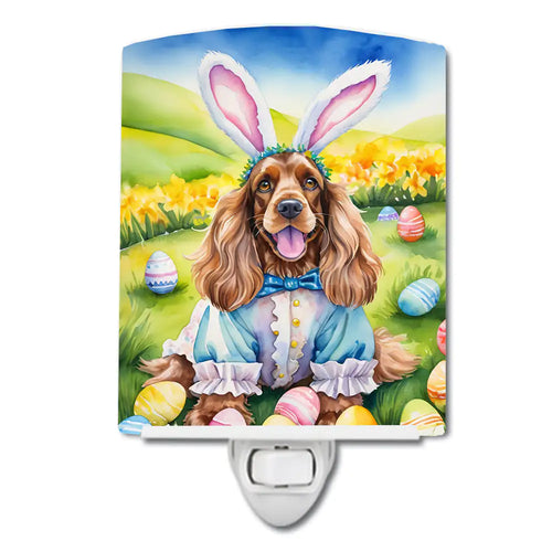 Cocker Spaniel Easter Egg Hunt Ceramic Night Light